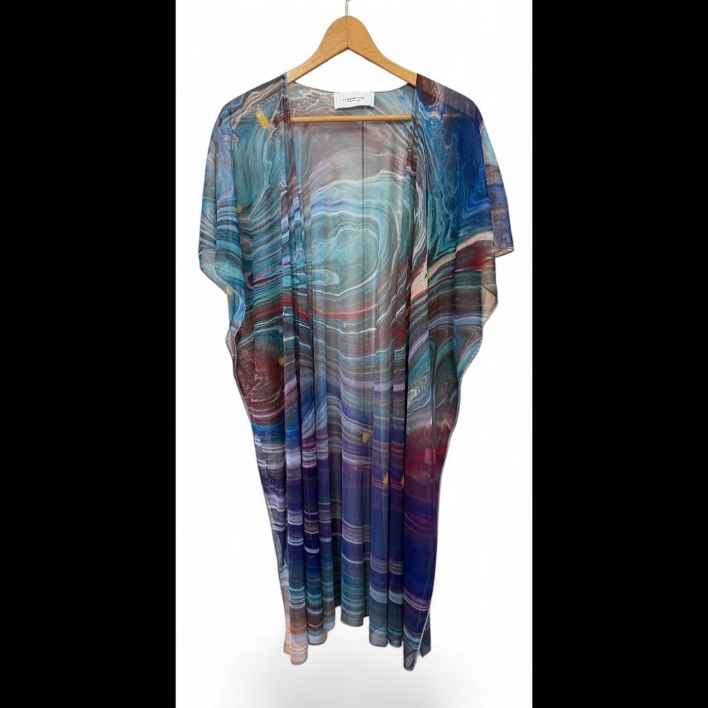 Lightweight OS Sheer Colorful Le Galeriste (Canada) Cover Up/Kimono Wearable Art